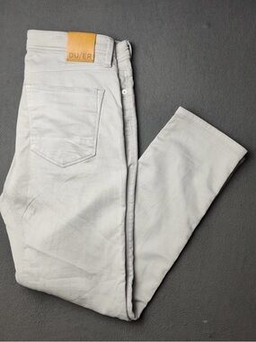 DU/ER N2X Slim Straight Men’s Pants Jeans - Light Gray 33x30 Casual Comfort